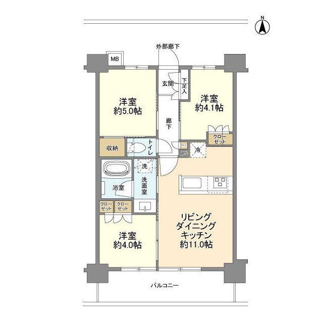 イニシア東京尾久（706） 間取り図画像