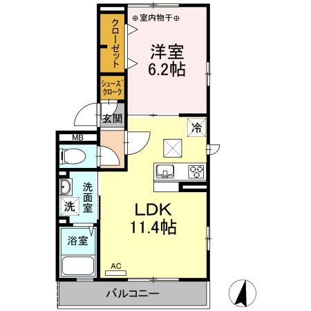 クヴァルチーラ奥戸（107） 間取り図画像