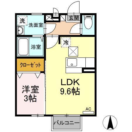ラクリアス（102） 間取り図画像