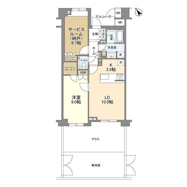 ソアラノーム大岡山（104） 間取り図画像