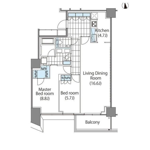 コンフォリア新宿イーストサイドタワー（0714） 間取り図画像