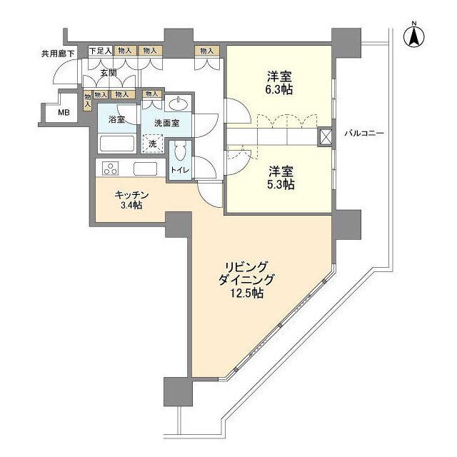 豊洲シエルタワー（1212） 間取り図画像