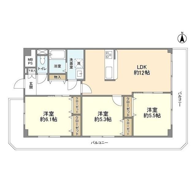 洋伸東大島マンション（801） 間取り図画像