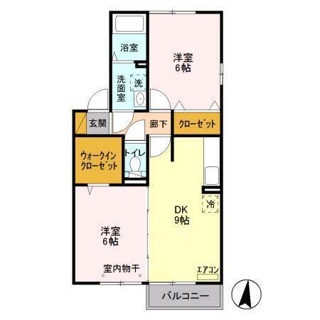 クレストパーク　Ｄ（201） 間取り図画像