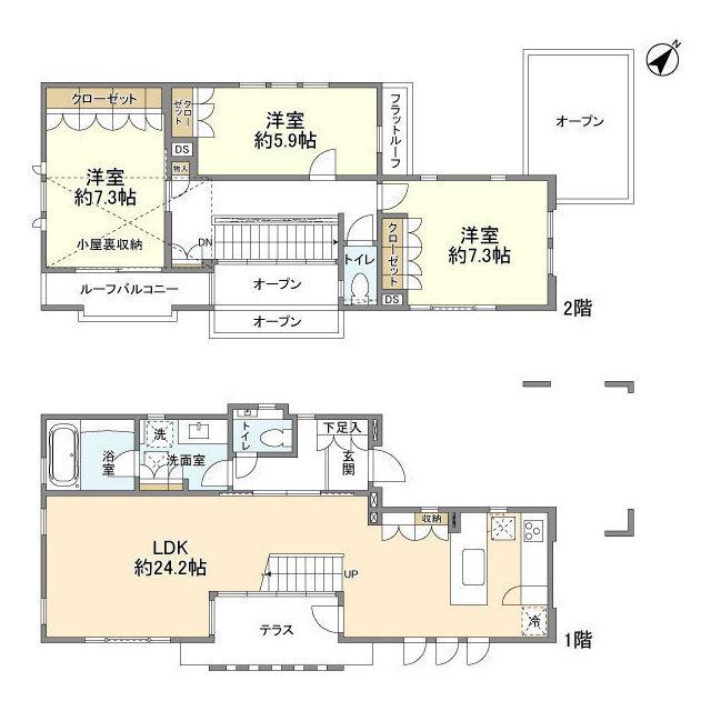 桜上水３丁目貸家（-） 間取り図画像