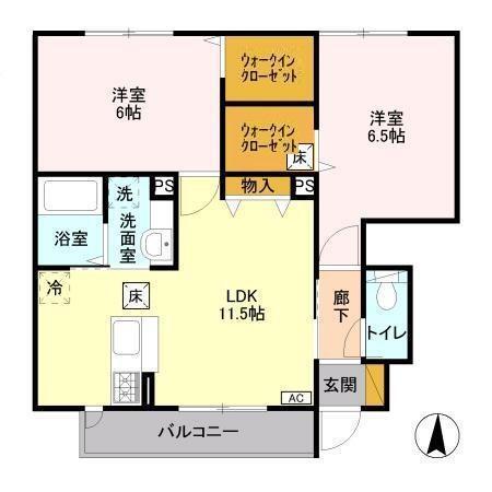 エクセレントヒル　Ⅰ棟（102） 間取り図画像