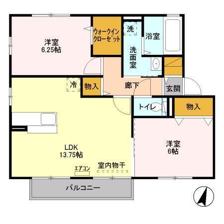 メルベーユ（202） 間取り図画像