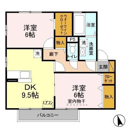 ソレアード　Ｄ（202） 間取り図画像