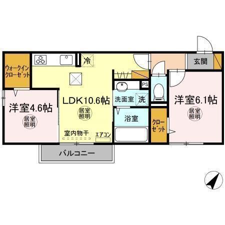 クラレット　A棟（103） 間取り図画像