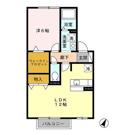 クレエ　Ｂ棟（202） 間取り図画像