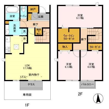 BLESS HOUSE柏西町　D（106） 間取り図画像