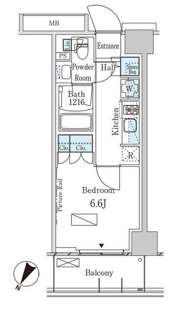 パークアクシス横濱大通り公園（812） 間取り図画像