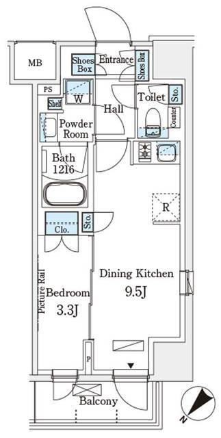 パークアクシス横浜伊勢佐木町通り（810） 間取り図画像