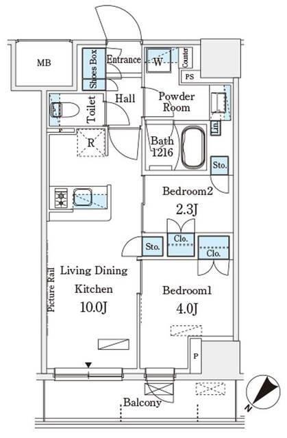 パークアクシス横浜伊勢佐木町通り（602） 間取り図画像