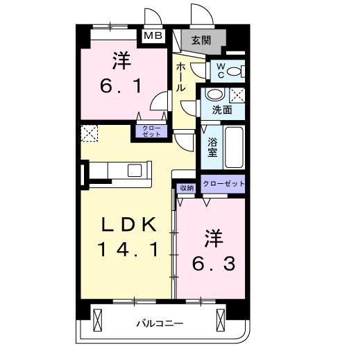 グランツ柏の葉（401） 間取り図画像