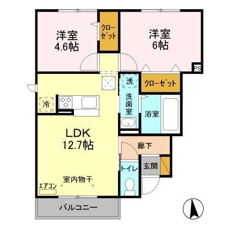 Regalo　A（101） 間取り図画像