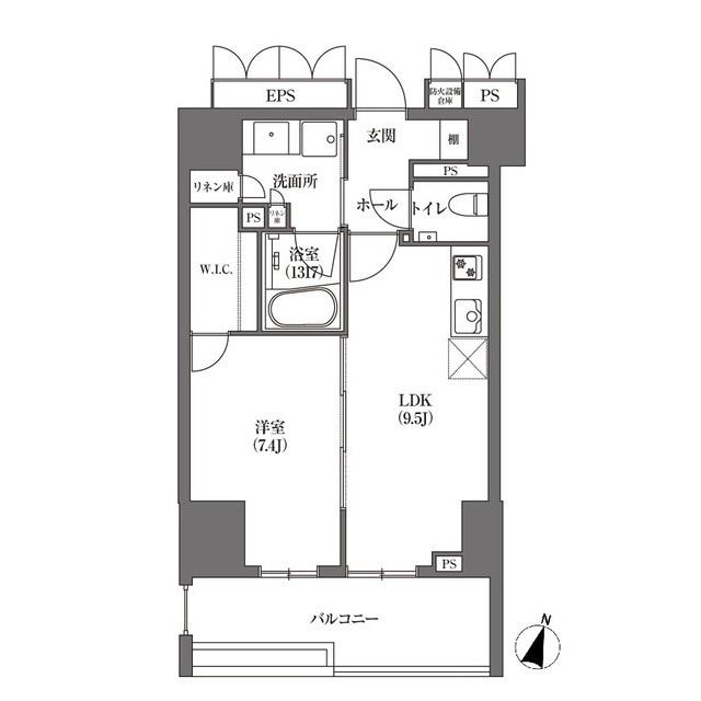 ＨＡＭＡＣＨＯ　ＡＰＡＲＴＭＥＮＴＳ（0307） 間取り図画像