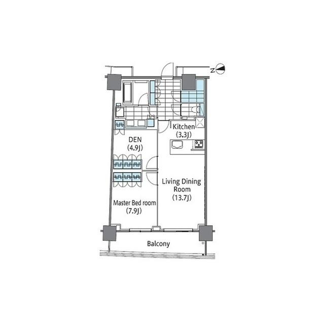 コンフォリア新宿イーストサイドタワー（0911） 間取り図画像