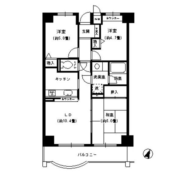 カーザ・エッチェルサ世田谷（増築部分）（307） 間取り図画像
