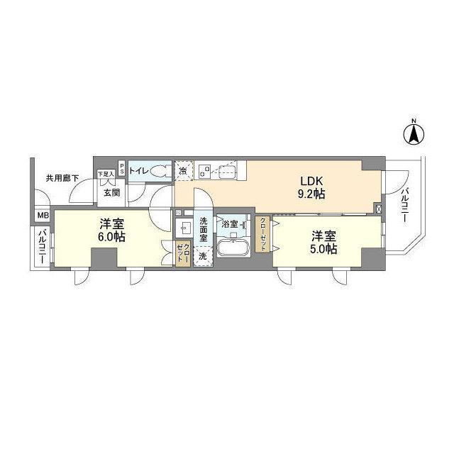 アジュールテラス中野新橋（301） 間取り図画像