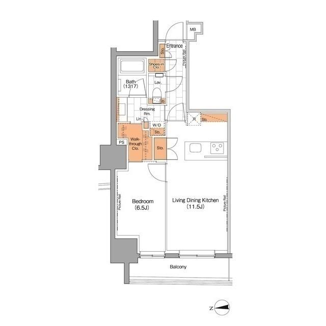 ザ・パークハビオ上野（1002） 間取り図画像