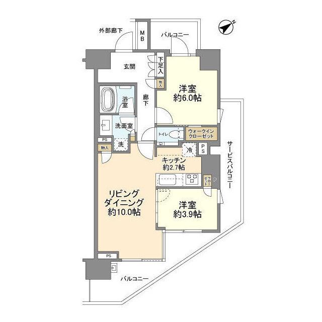 ブランズ芝浦（1304） 間取り図画像