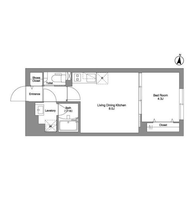 タスキ　リシェス　池上（203） 間取り図画像
