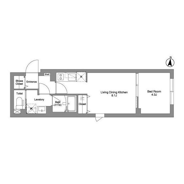 タスキ　リシェス　池上（204） 間取り図画像