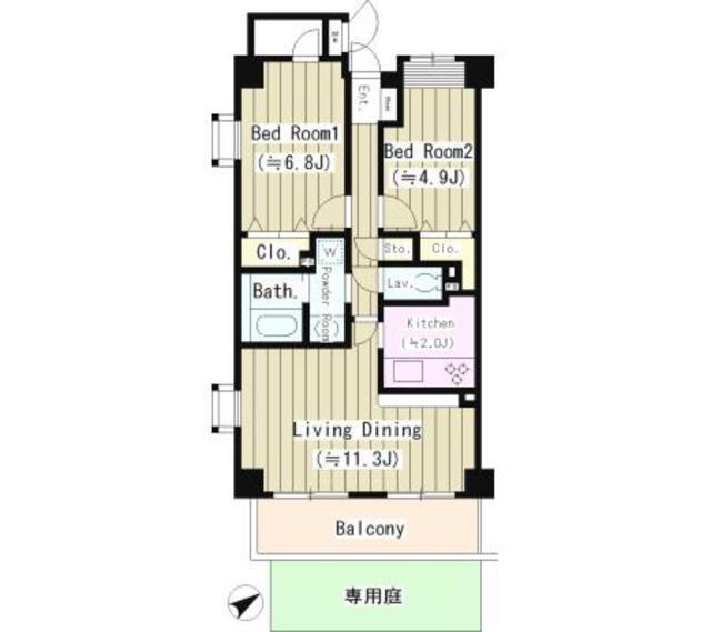 グリーンハウス高松（101） 間取り図画像