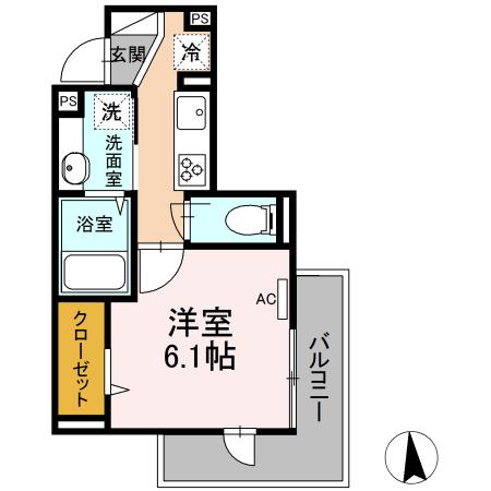 上町ＤＫハイム（105） 間取り図画像