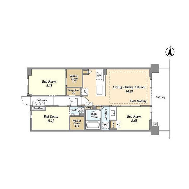 ドゥーエ町屋（214） 間取り図画像