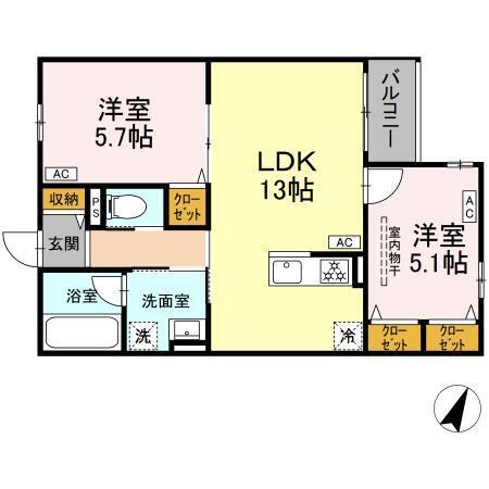 MOCRAFT南小岩（102） 間取り図画像