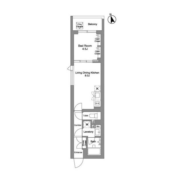 スタイリオ桜新町（202） 間取り図画像
