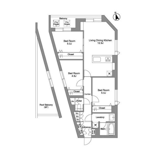スタイリオ桜新町（801） 間取り図画像