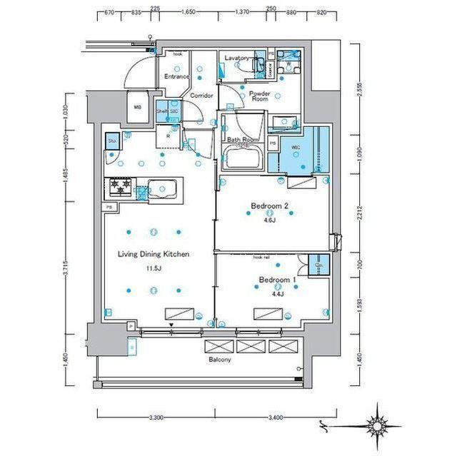 ルフォンプログレ浅草入谷（1306） 間取り図画像