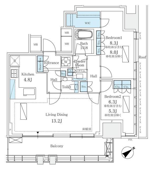 プラウドタワー渋谷（1705） 間取り図画像