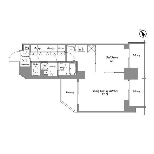 シーズンフラッツ大森西（1106） 間取り図画像