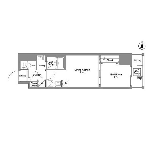 Ｄａｆｆｉｔｔｏ錦糸町（0404） 間取り図画像