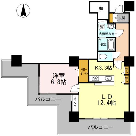 品川シーサイドビュータワー　Ⅰ（1713） 間取り図画像