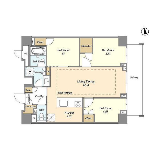 オアーゼ新宿市谷薬王寺（611） 間取り図画像