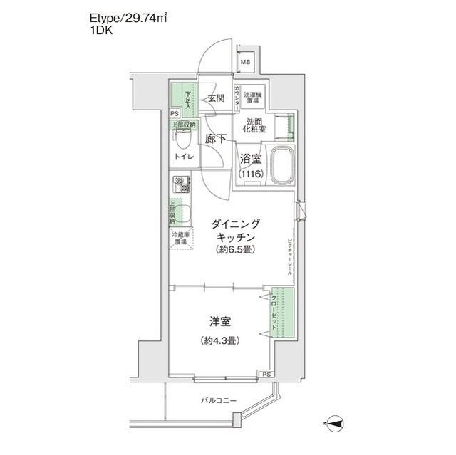 スタイリオ蒲田Ⅱ（1105） 間取り図画像