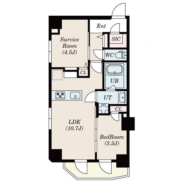 Ｓ−ＲＥＳＩＤＥＮＣＥ瑞江（401） 間取り図画像