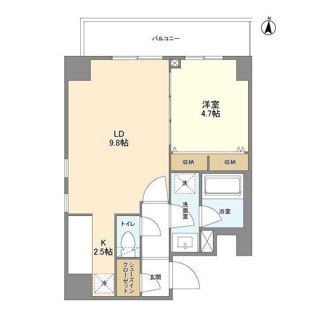 Ｌ・ＢＡＳＥ押上Ｓｏｕｔｈ（401） 間取り図画像