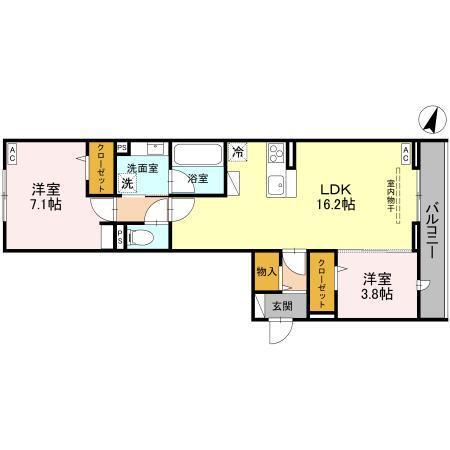 Noble raffiner戸塚東　A（303） 間取り図画像