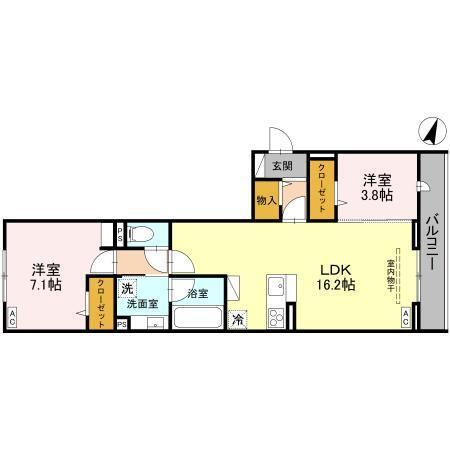 Noble raffiner戸塚東　A（301） 間取り図画像