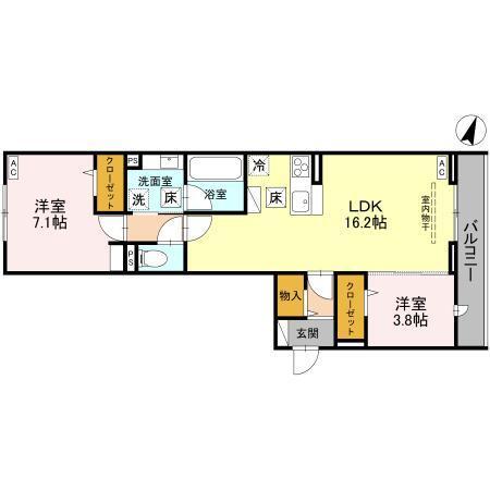 Noble raffiner戸塚東　A（103） 間取り図画像
