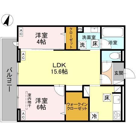 Noble raffiner戸塚東　A（102） 間取り図画像