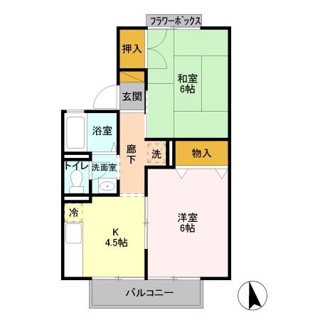 アプト９３（102） 間取り図画像