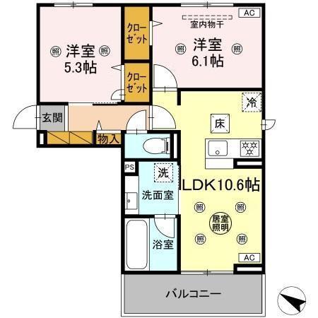 コニフェールⅢ（101） 間取り図画像