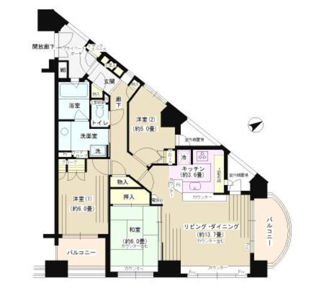 パークホームズ東神奈川ステーションアリーナ（209） 間取り図画像